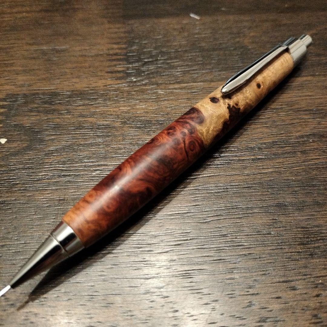 クラフトＡMP202花梨瘤紅白シャーペン