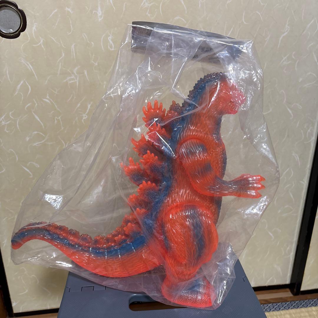 マルサン　ゴジラ450 ビオゴジ　クリアオレンジ×ブルー　ソフビ