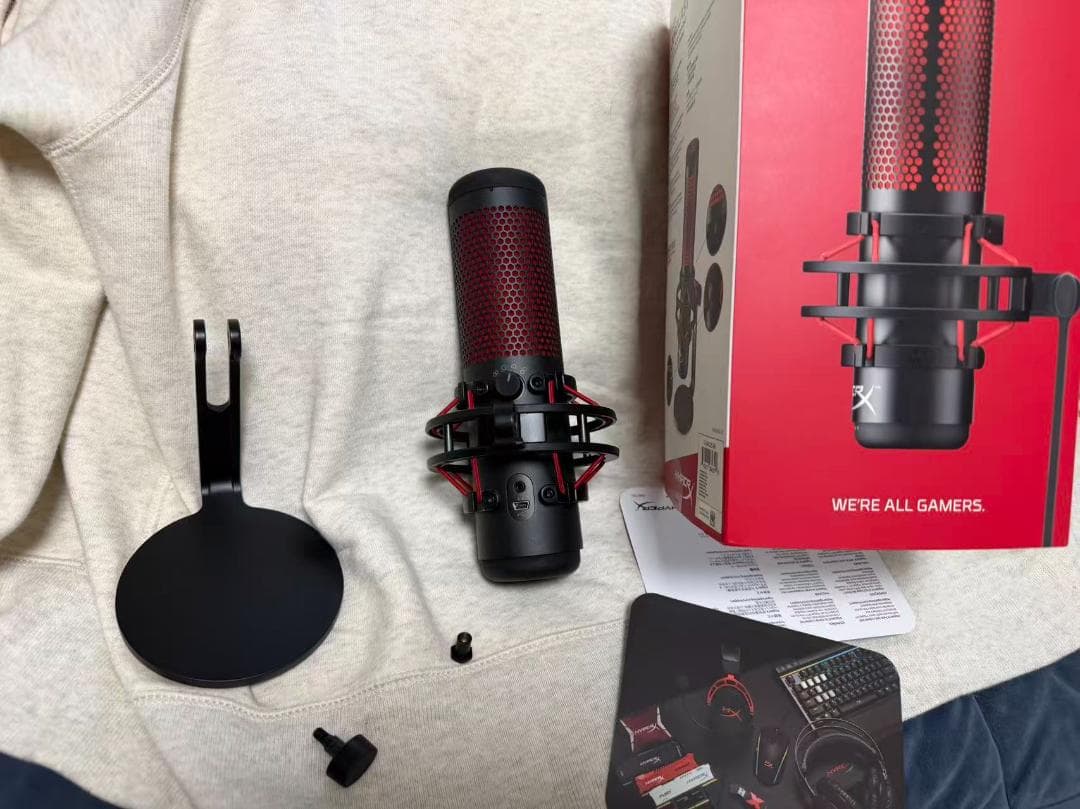 HyperX QuadCast コンデンサーマイク ＆卓上マイクスタンド　セット