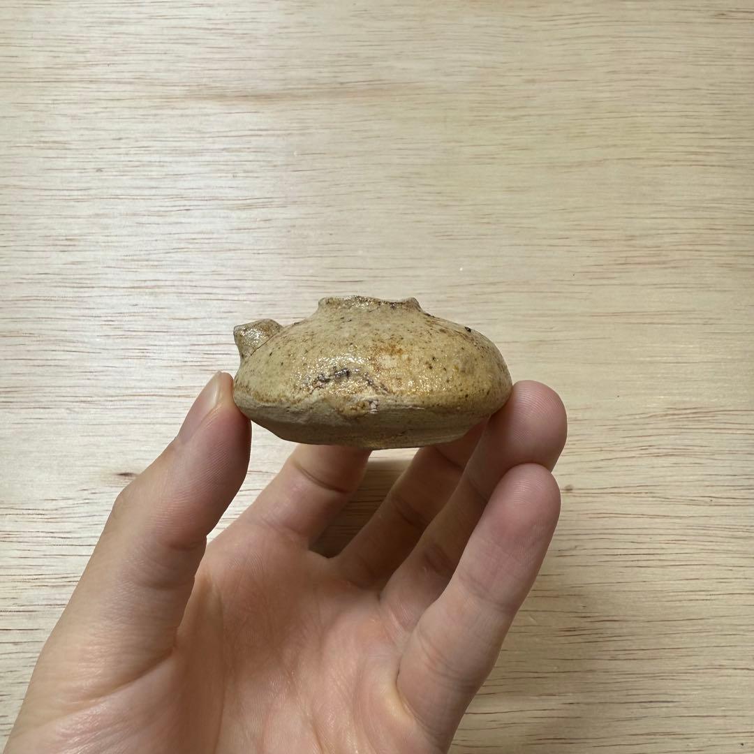 古瀬戸 水滴 灰釉 室町時代 茶入 茶道具 黄瀬戸 油揚手 古美術 骨董 民藝