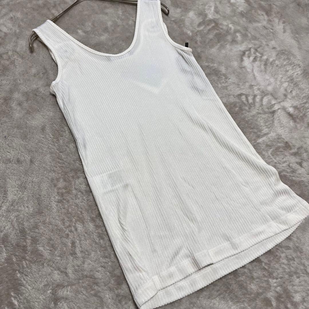 新品　ヴェルサス ヴェルサーチ　ロゴ　リブニット　タンクトップ