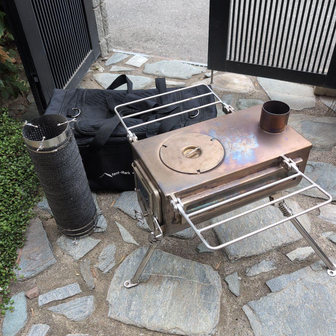 コンパクト ステンレス 薪ストーブ 収納バッグ付き