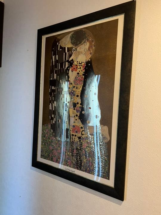 アートポスター クリムト 接吻 額入り