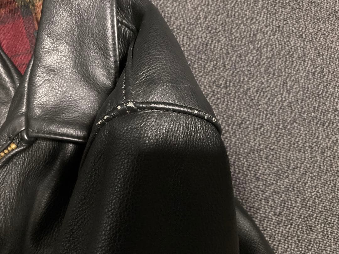 Schott 681 USA製 ウール裏地 シングル ライダースジャケット 38