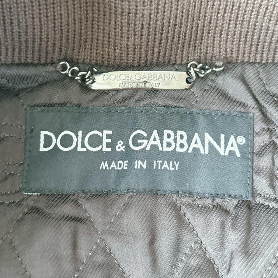 DOLCE&GABBANA ラムレザー メタリック ジャケット 50 ライダース