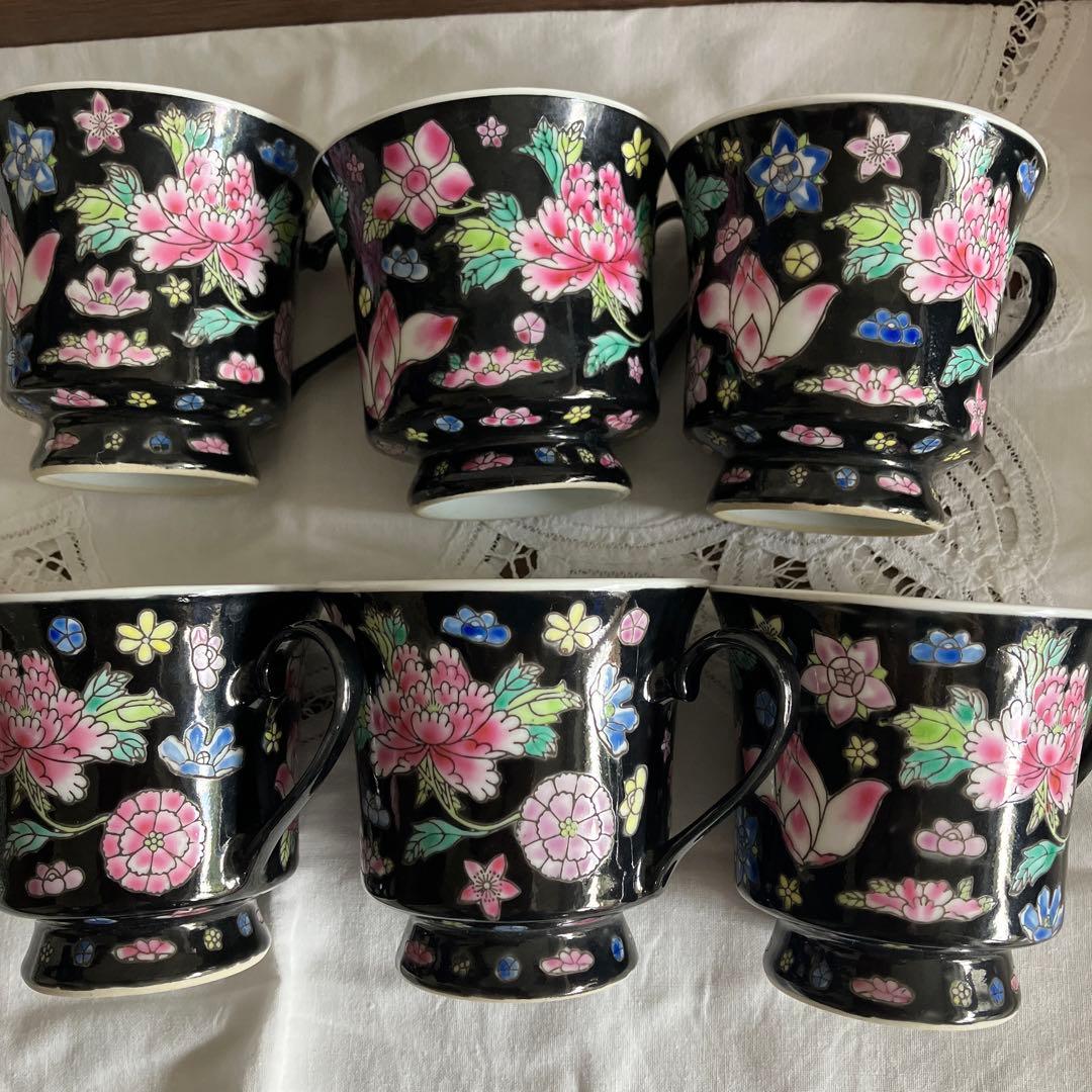 中国景徳鎮　09 コーヒーセット　シュガーポット&ミルクピッチャー付き