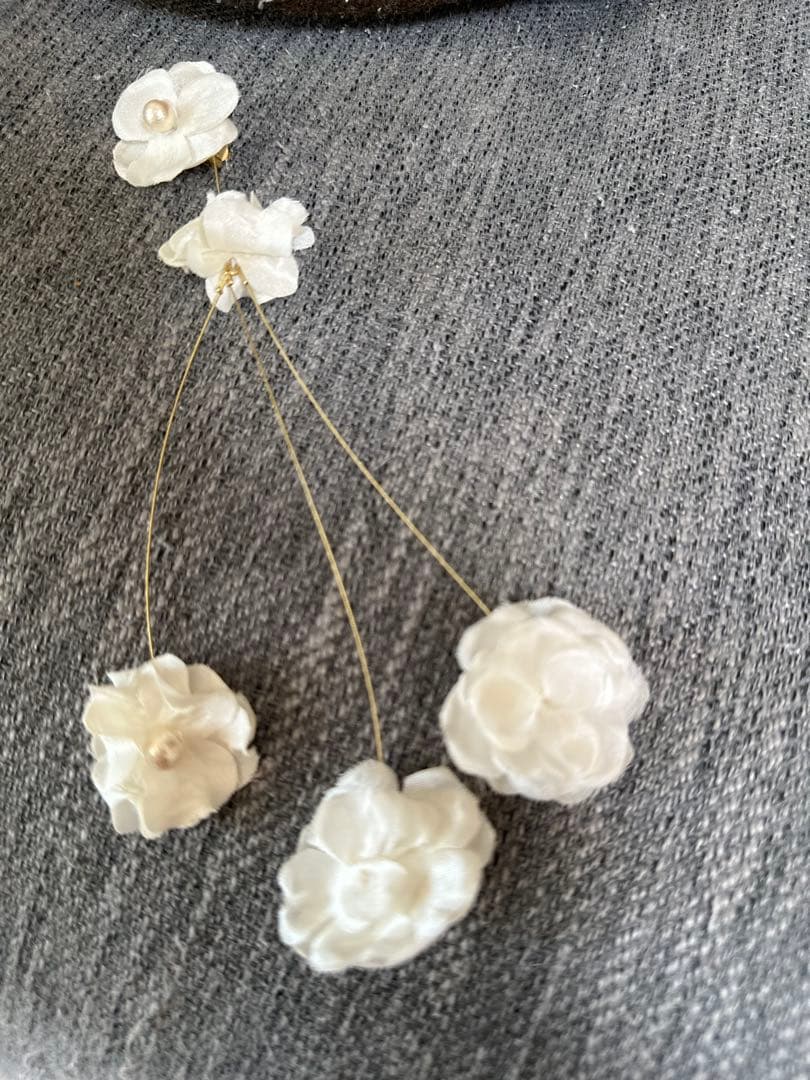 オルガブランカorgablanca ホワイト花モチーフアクセサリー