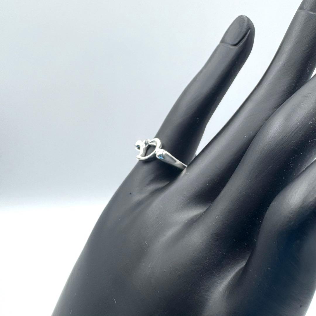 らいち【TIFFANY&Co】鏡面仕上げ　オープンハート リング　14号