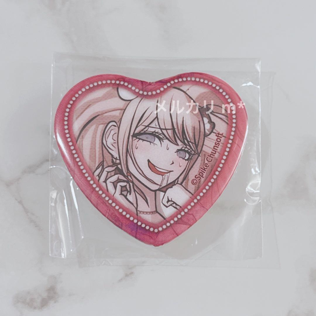 ダンガンロンパ テレ顔 照れ顔 ハート缶 缶バッジ 江ノ島 盾子