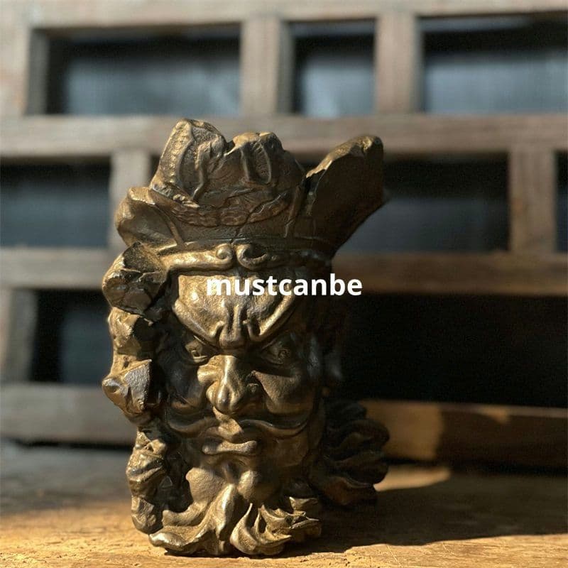 石彫刻怒目金剛 茶室 茶卓 書斎 禅意置物 装飾品 工芸品