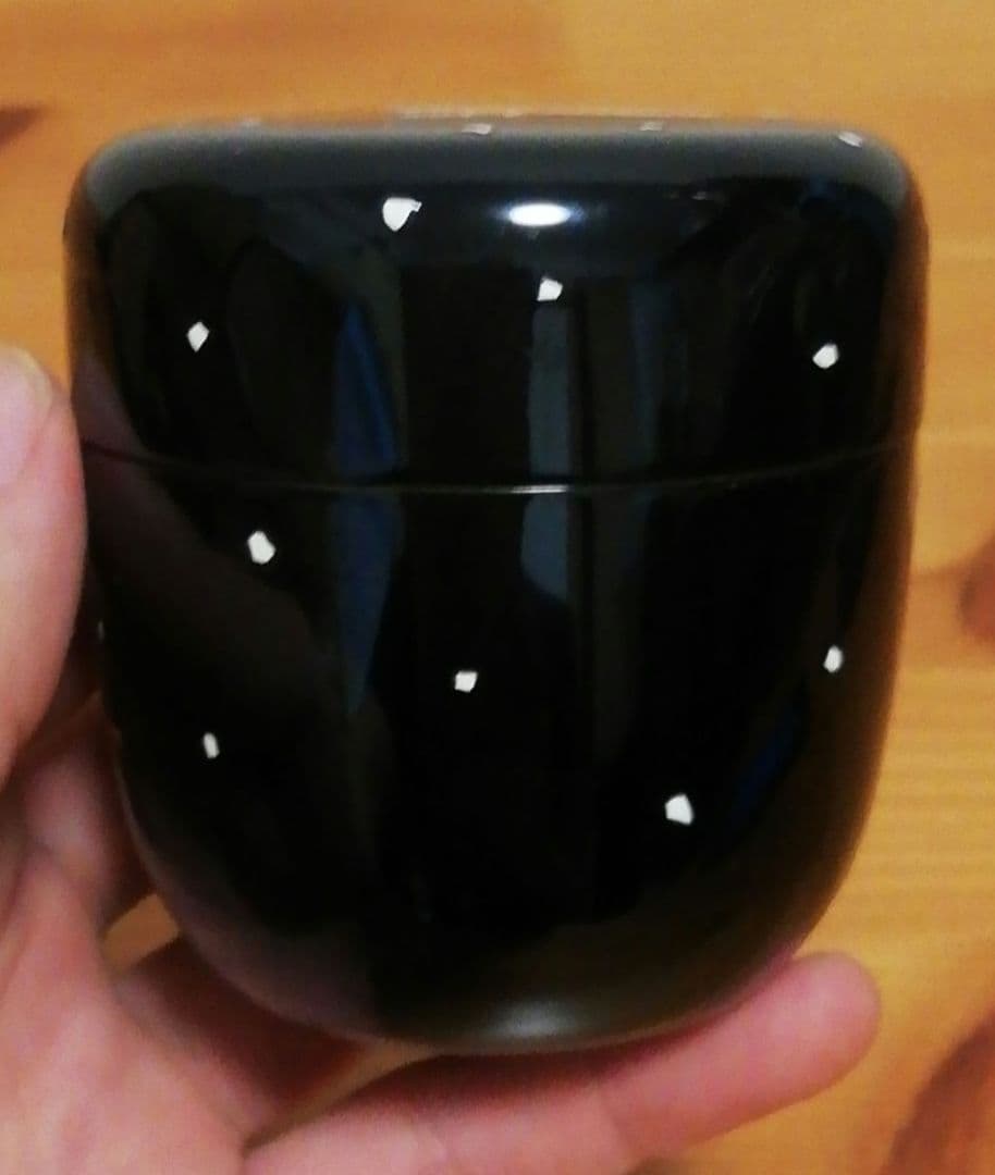 藤田武志作　卵殻　雷鳥　棗　共箱　共布　茶道具