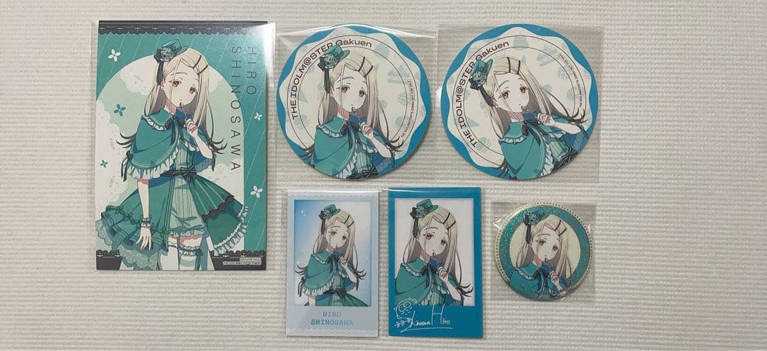 学マス Chugai Grace Cafe 篠澤広カード缶バッジ 特典セット