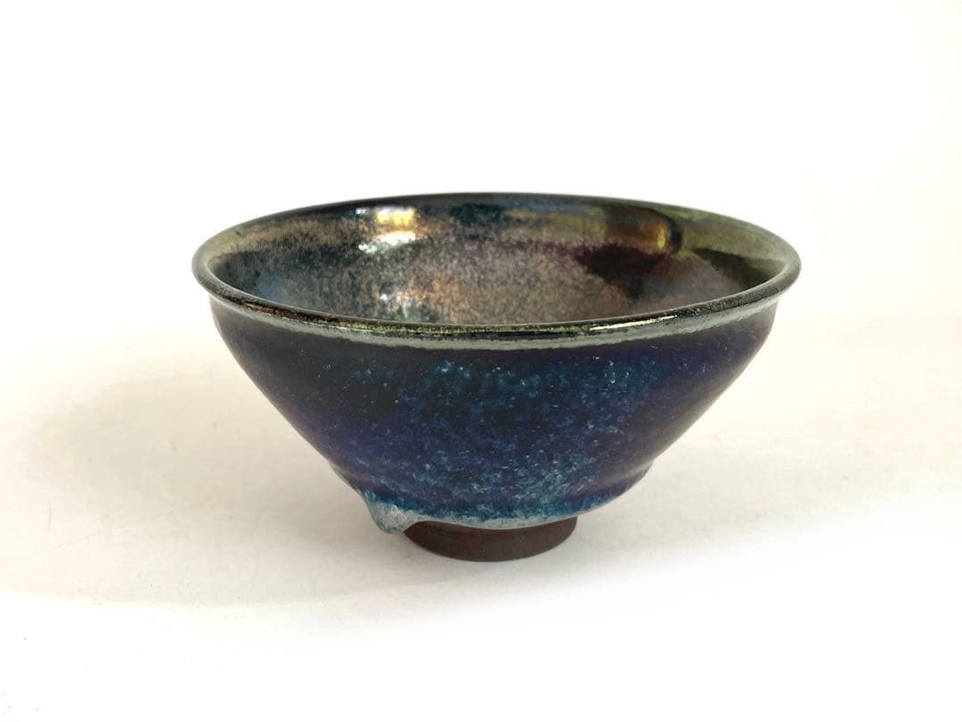 陶芸家　長江惣吉　燿変　天目　錦　茶碗　茶盌　抹茶碗　天目盌　共箱