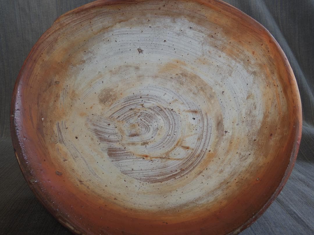 希少作★ジェフ・シャピロ【師：伊勢崎淳】粉引き大鉢《29ｃｍ》