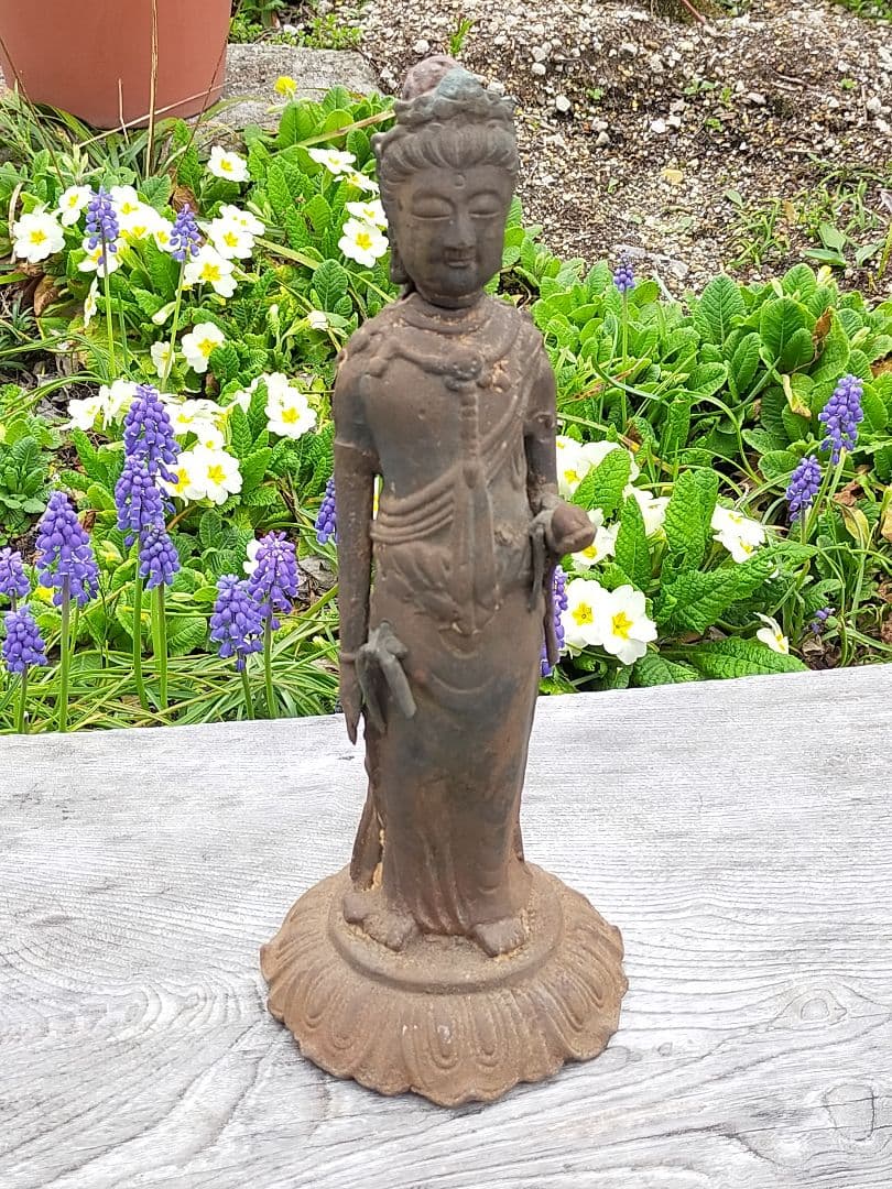 ♥大変に古い　観音像　観音様　仏像　金属製　骨董品