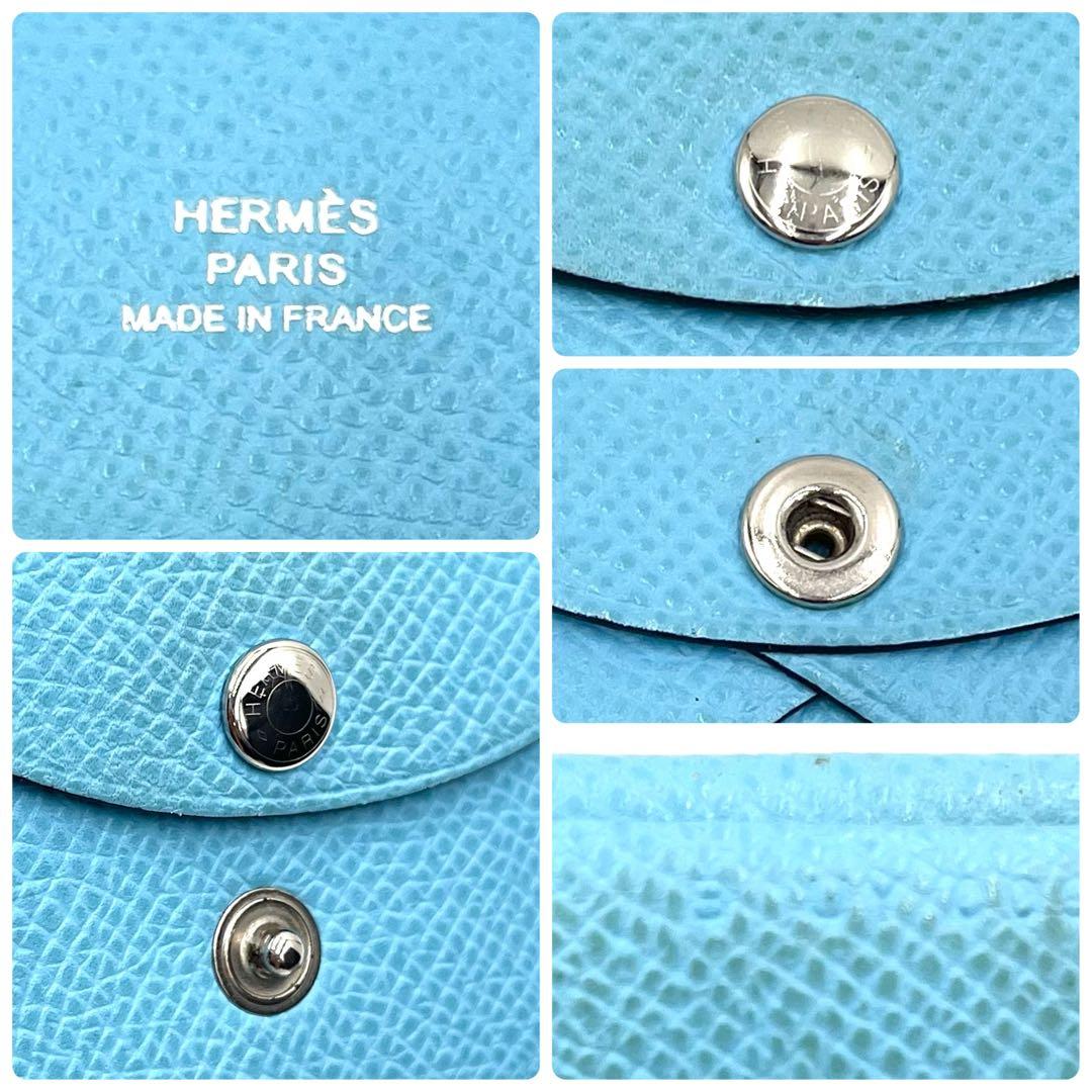 HERMES エルメス カルヴィデュオ ブルー エプソン