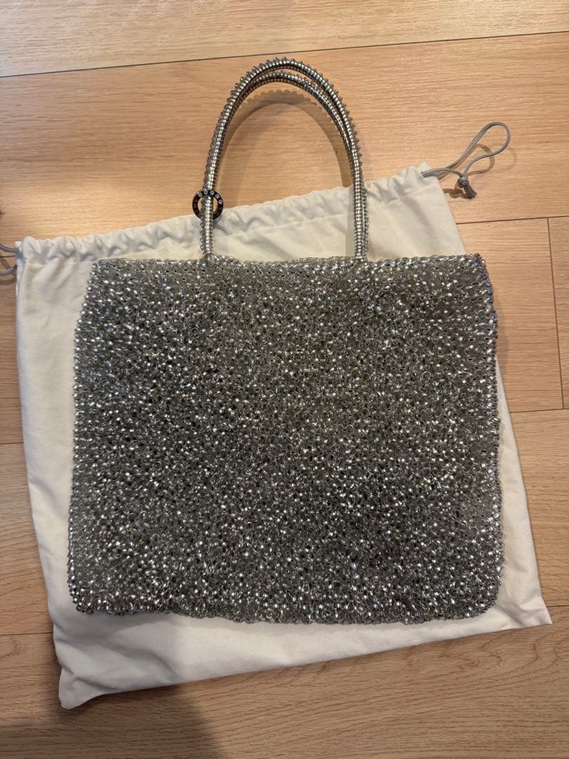 ANTEPRIMA シルバービーズ ハンドバッグ