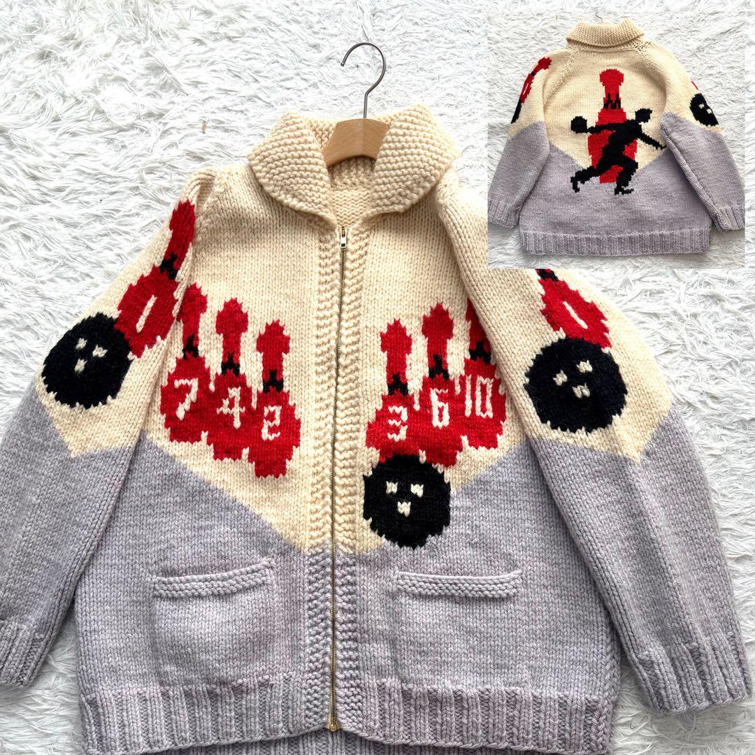 【超希少】 50s ボーリング カウチン カーディガン CROWN フリーサイズ