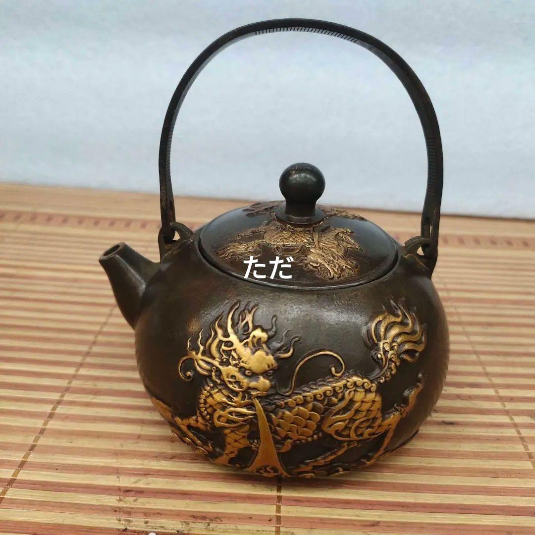銅器 銅壺 麒麟茶壺 提梁壺 煎茶器 茶道具 装飾品 工芸品 置物