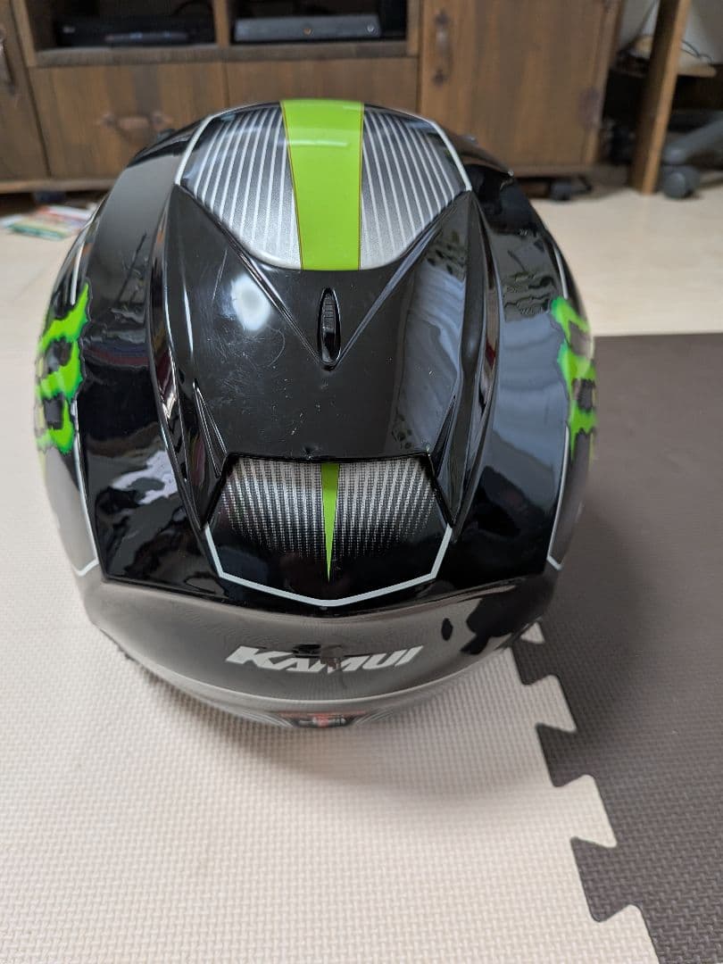 Kabuto フルフェイスヘルメット ブラック/グリーン　KAMUI