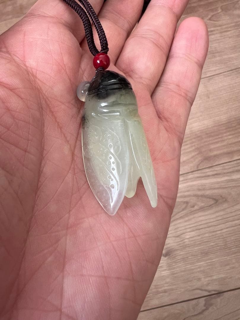 新品　◆限定1個◆高品質 蝉　玉石彫刻ペンダントコレクション 送料無料　本物保証