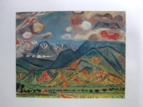 児島 善三郎、アルプスへの道、限定・豪華大判画版画、 新品高級額付