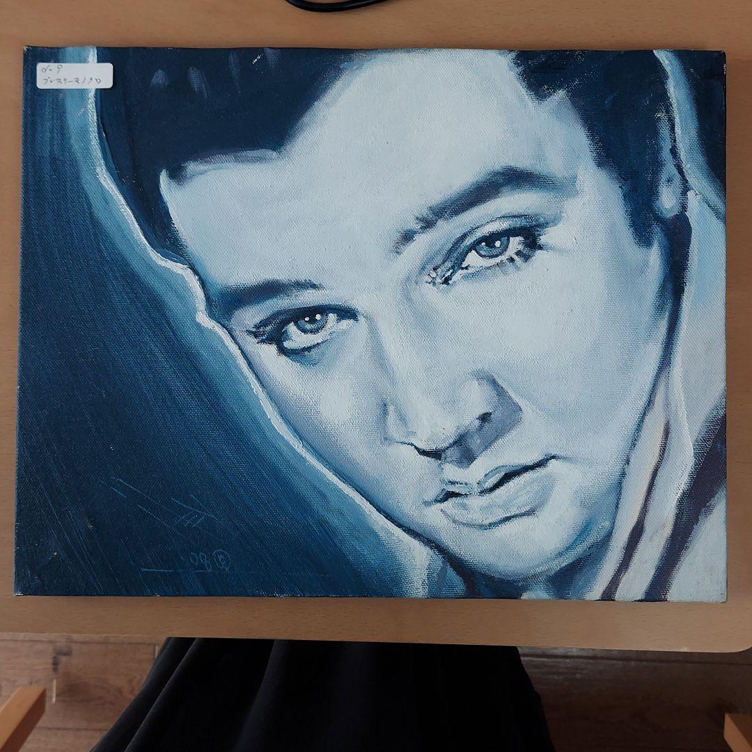 ヘイ平山画伯オリジナル絵画【モノクロのエルヴィス・プレスリー】