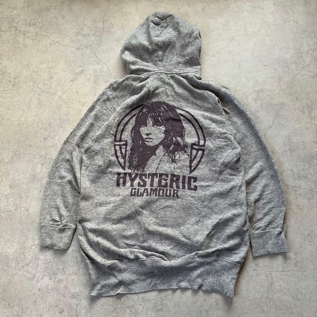 HYSTERIC GLAMOUR フルジップ パーカー ヒスガール グレー
