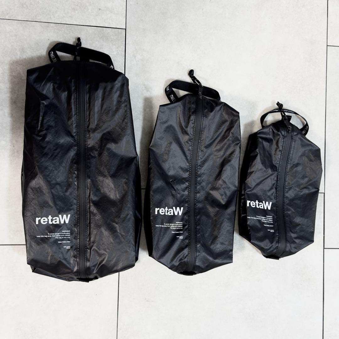 retaW travel poach black fragment フラグメント