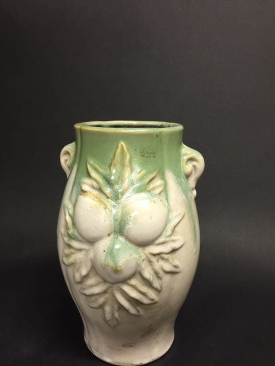 中国清时代 石湾窑 双耳瓶花瓶