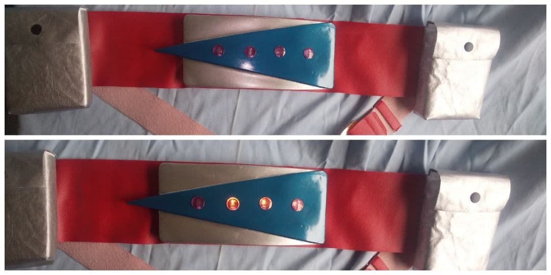 ラスト 鬼安 再再値下げ 光る ライダーマン コスプレ ベルト