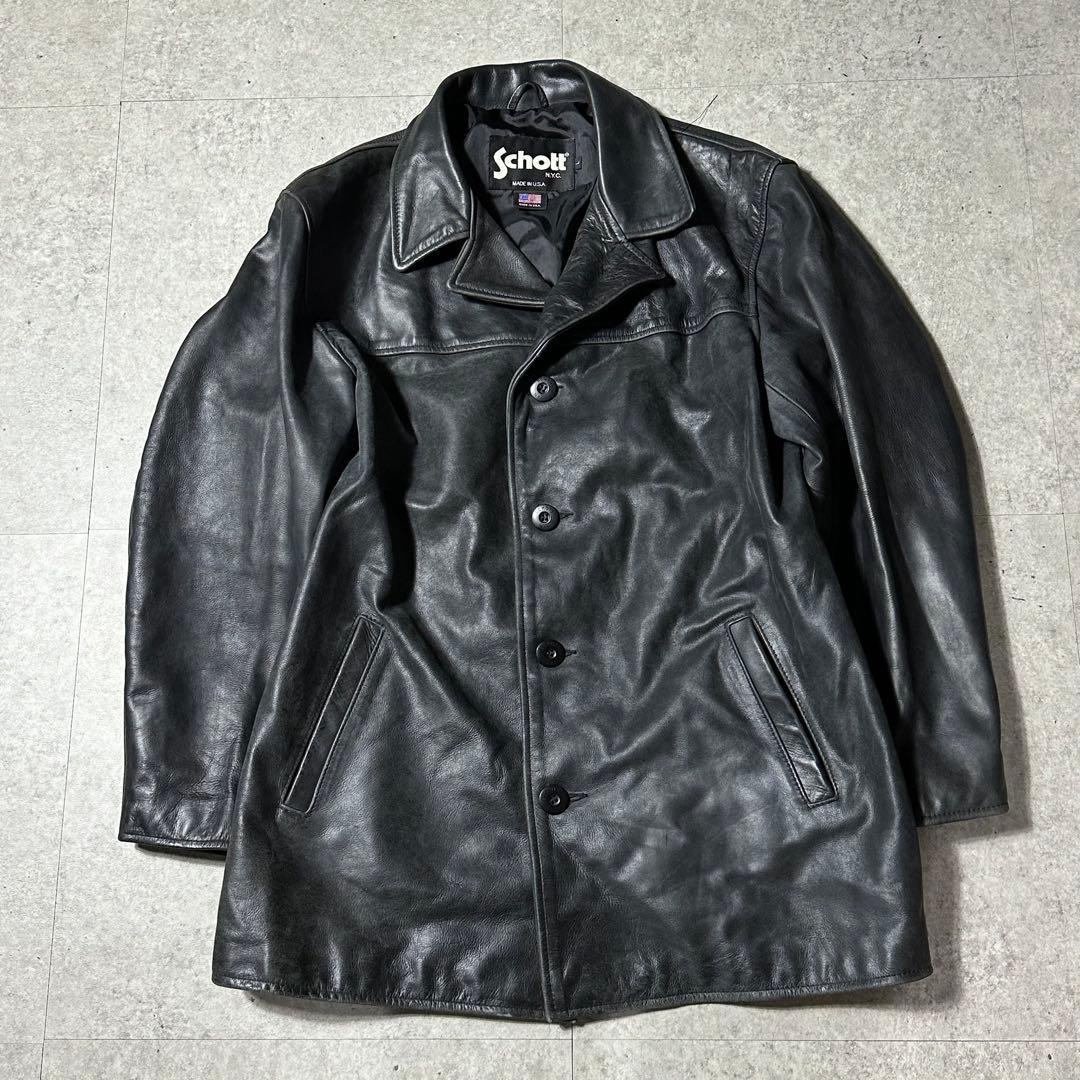 Schott オールレザー カーコート L USA製
