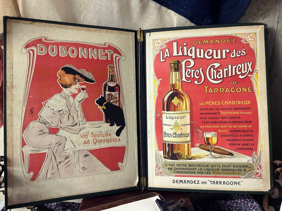 希少☆ フランス　アンティーク　DUBONNET ワイン　メニューブック