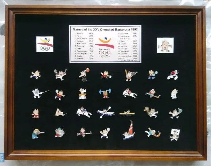 1992年バルセロナオリンピックのピクト(競技)ピンバッチセット