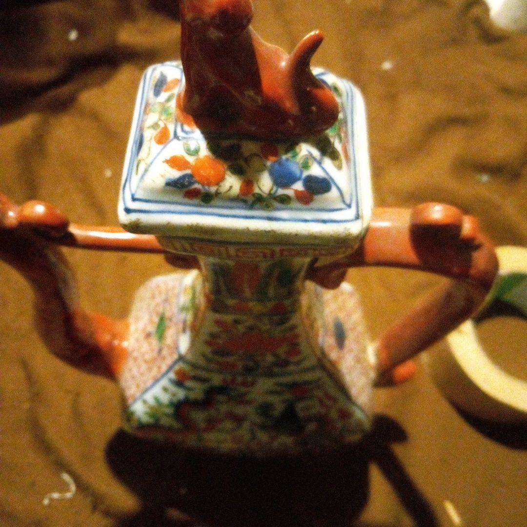 中国陶磁器　明萬歴赤絵　水差し A