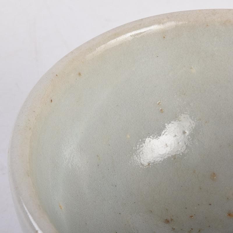 朝鮮美術　李朝　高麗白磁　染付　逸字文　盃　時代箱付　M　R8877