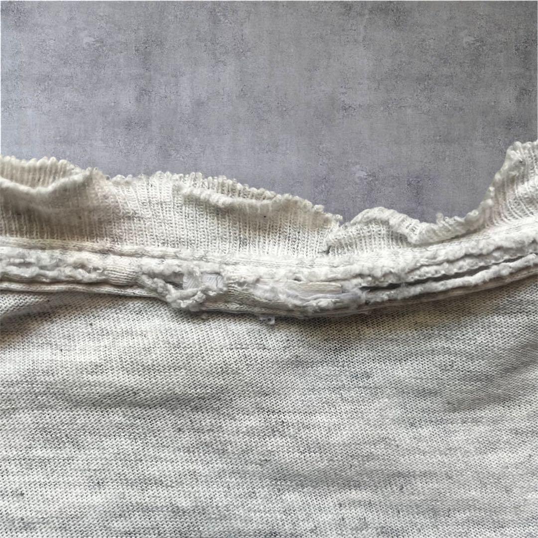 90s Stussy 8ボール シングルステッチ ボロ 杢グレー Lサイズ相当