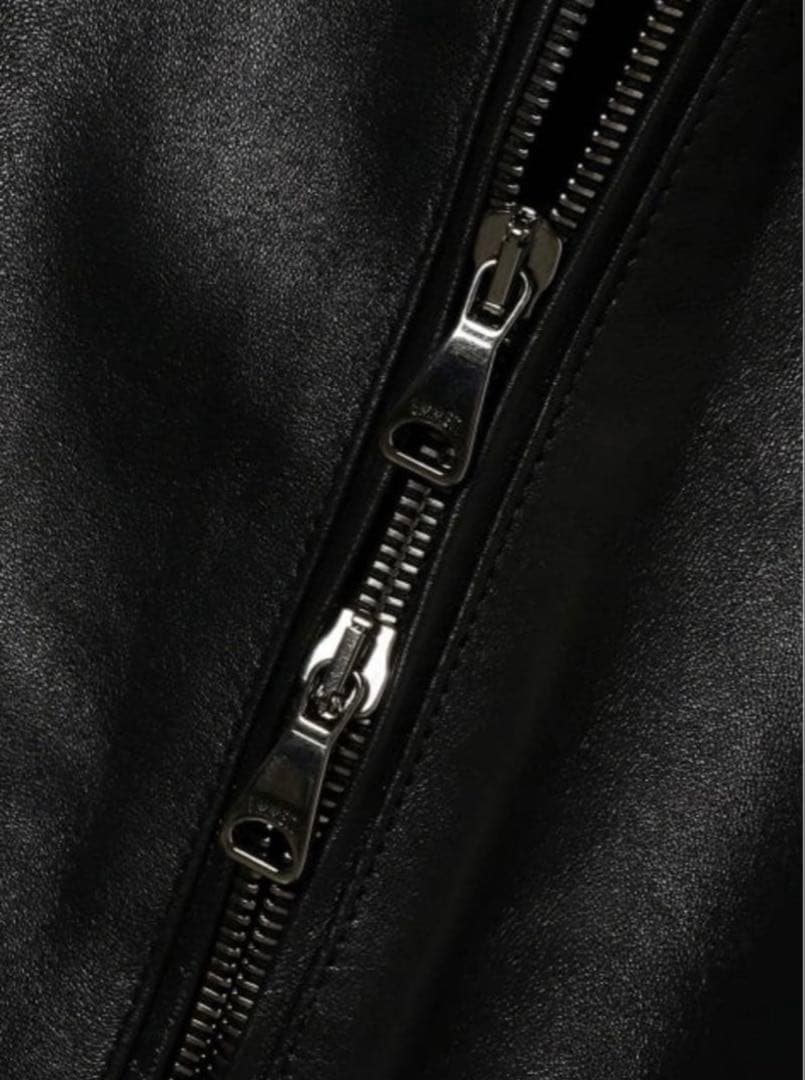 エンメティemmeti juri BEAMS別注 黒 レザーライダース 50