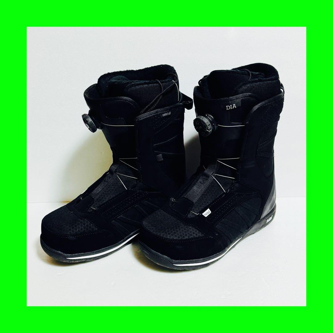 28cm スノーボードブーツ 黒色ブラックBoAダイヤル式初心者おすすめ