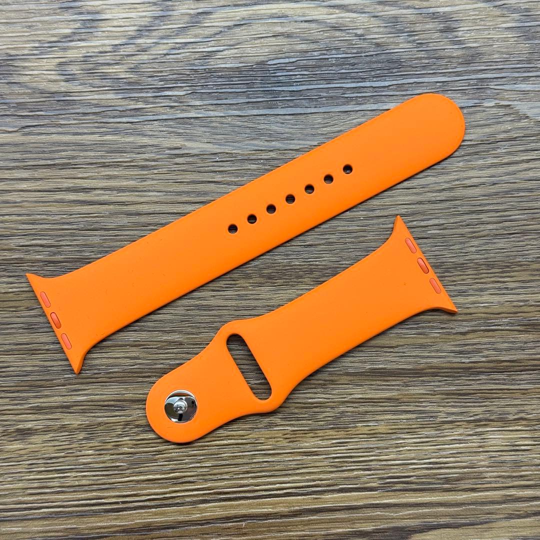 2471 Apple Watch エルメス　オレンジ　シリコン　バンド　ラバー