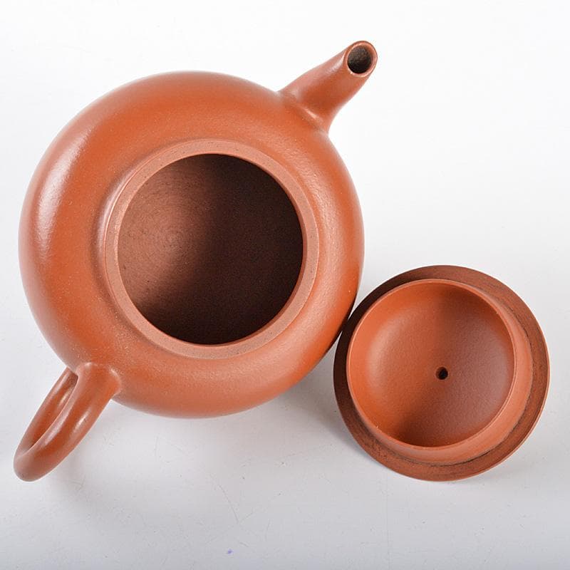 中国　孟臣銘　紫砂　朱泥　漢詩刻　急須　茶壷　M　R5369