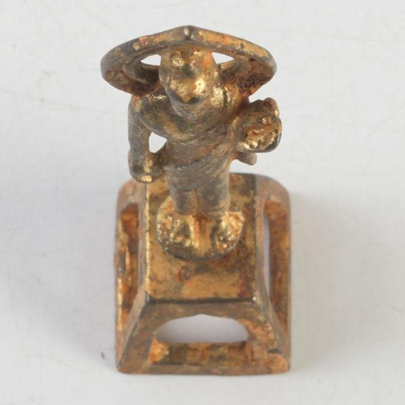 #1993 仏教美術　古銅鍍金　朝鮮仏　仏像　置物　V　9578