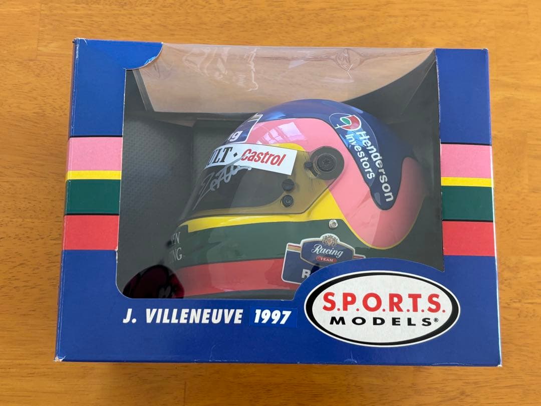 直筆サイン入り J.ヴィルヌーヴ 1/2 ウィリアムズ ヘルメット