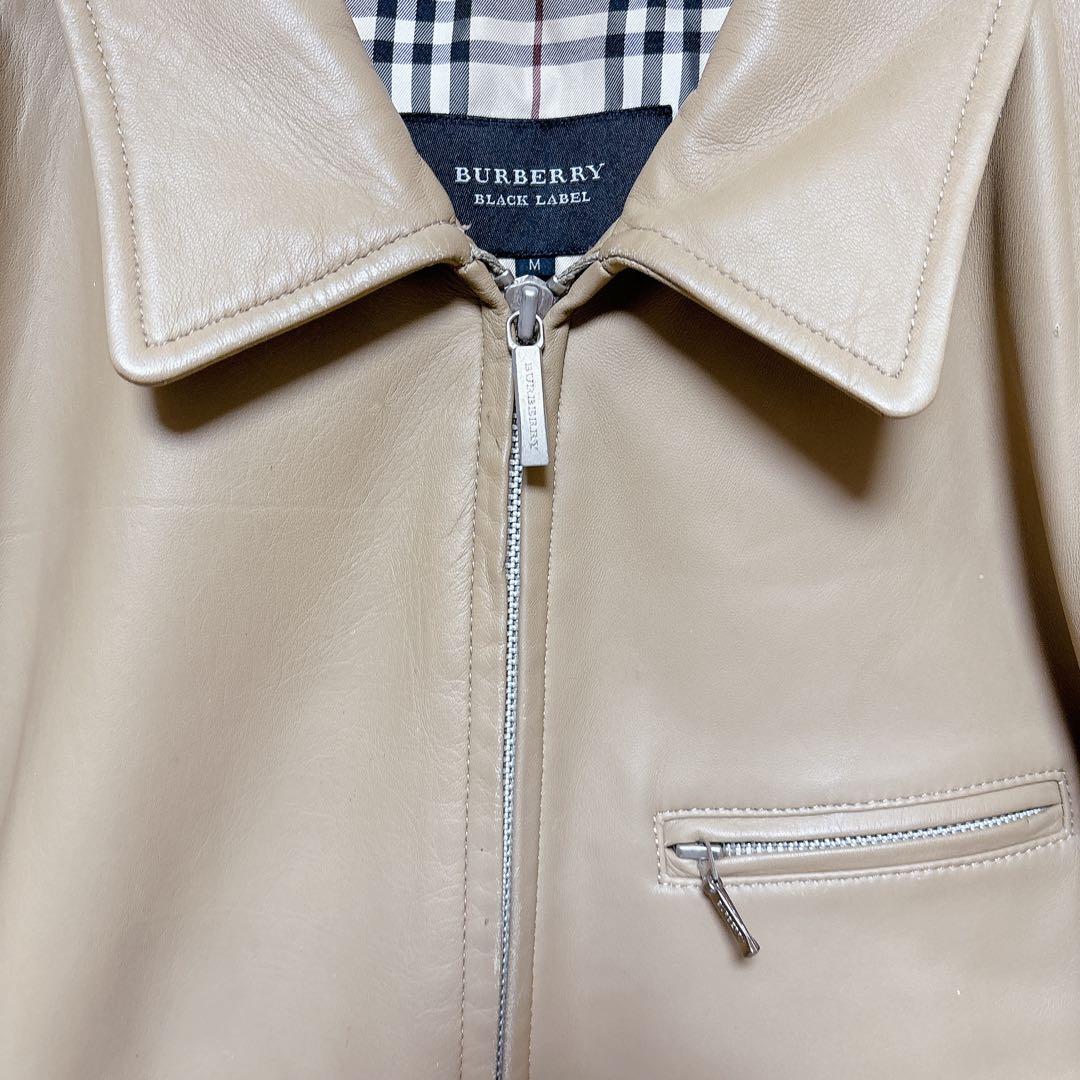 バーバリー　レザージャケット　羊革　三陽商会　羽織り　かっこいい　シンプル　大人