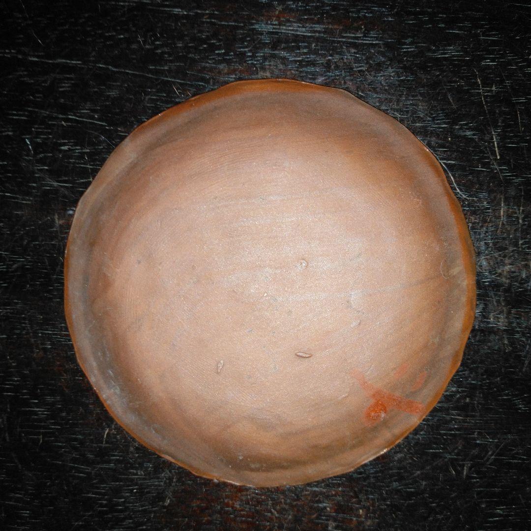 NO639 備前焼　煎餅皿　絵備前　古備前　宝尽くし文様　幕末～明治　5枚組