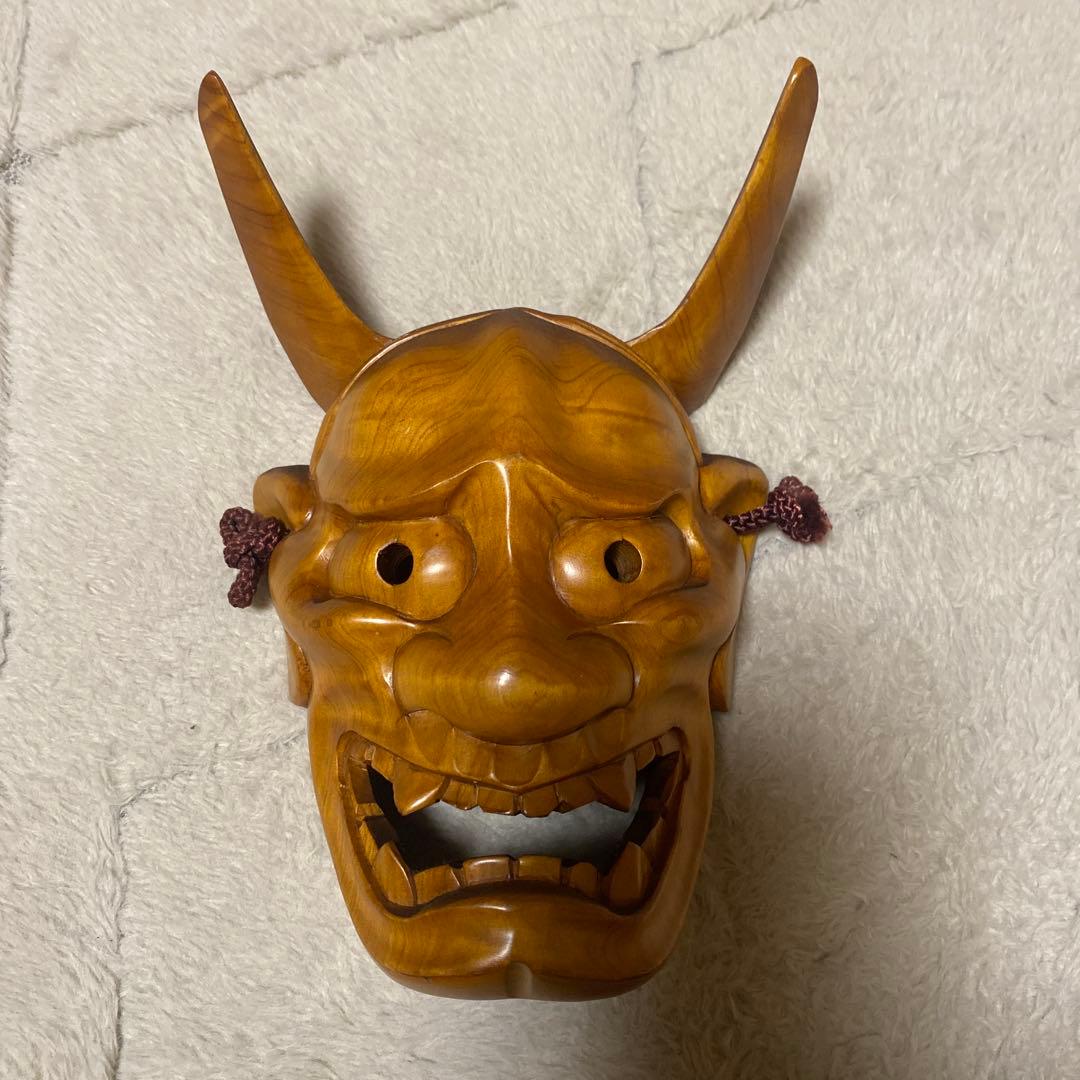 木彫り般若 能面 お面