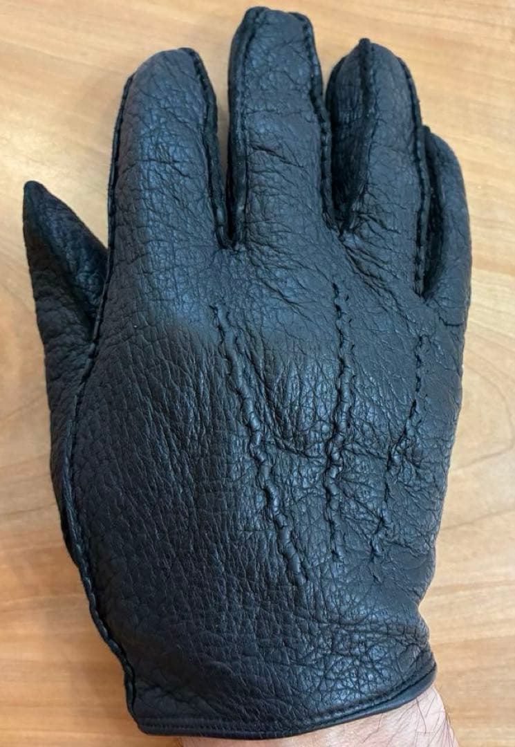 DENTS ペッカリー　７H メンズ　ブラック　裏地なし