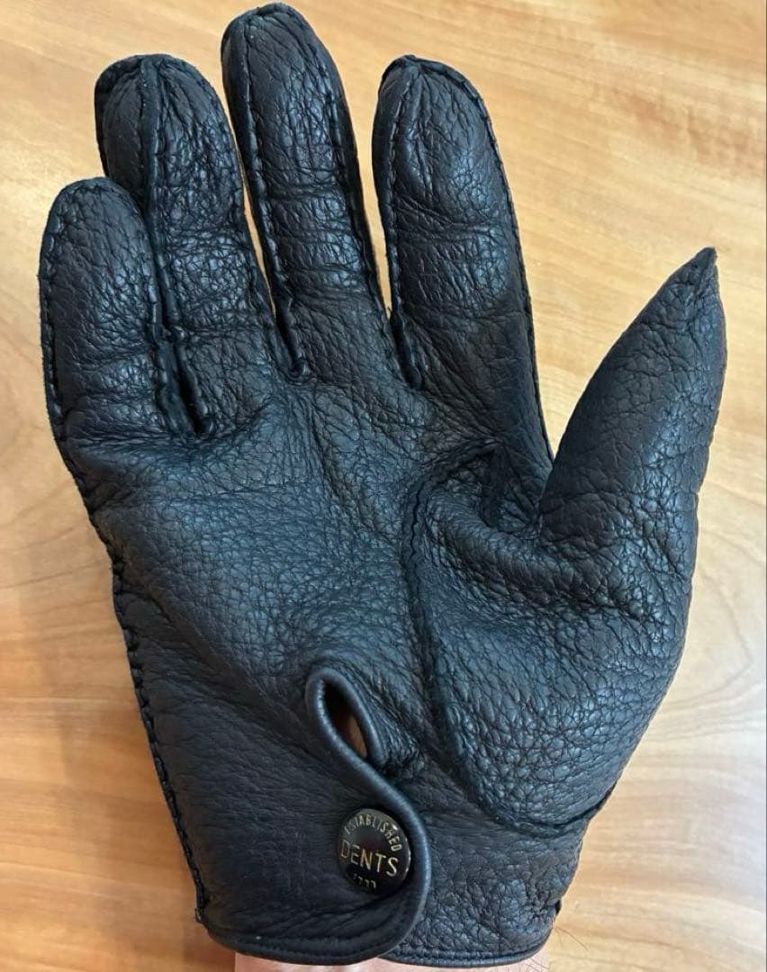 DENTS ペッカリー　７H メンズ　ブラック　裏地なし