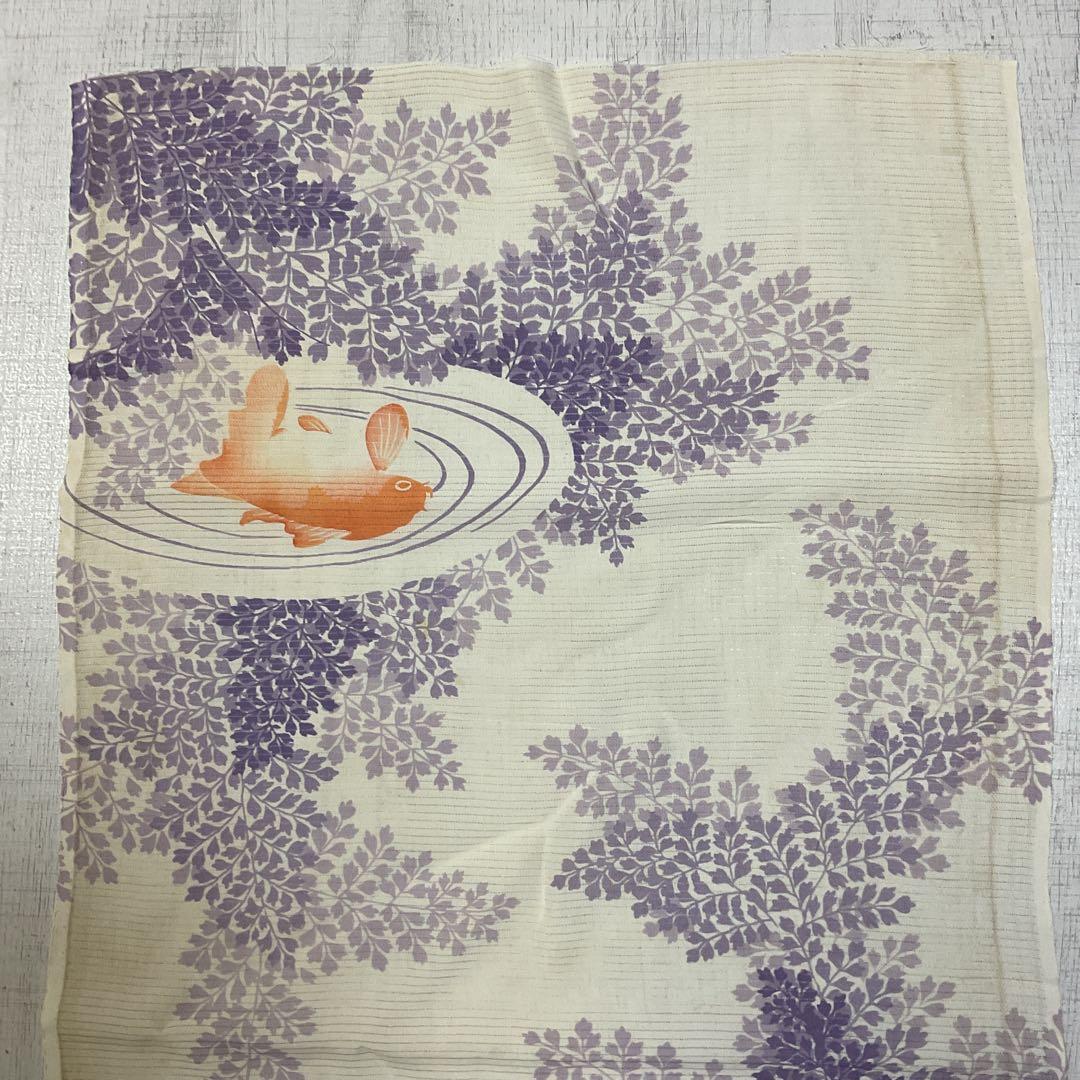 絽の金魚水草の古布