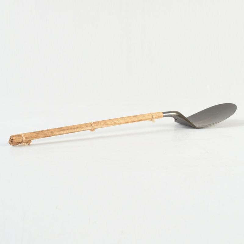 茶道具　古銅　一政堂造　伊藤政治　利休形　風炉灰匙　共箱　V　9497